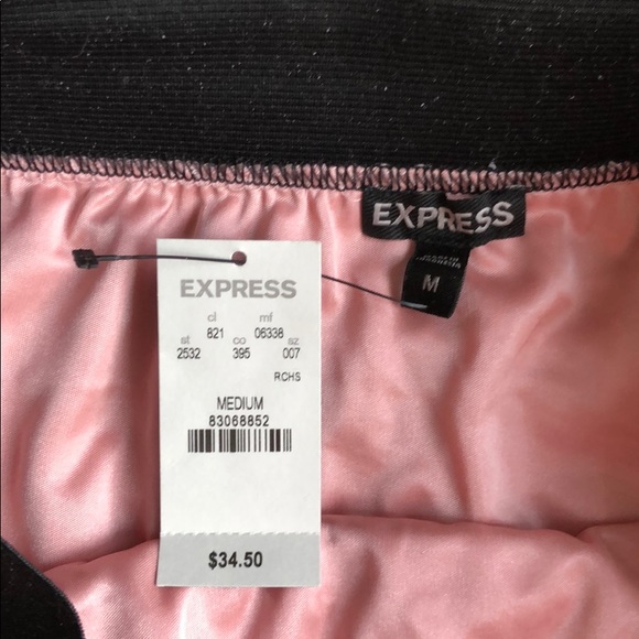 Express Women’s Pink Ruffle Skirt with Elastic Waist Band - Picture 2 of 3